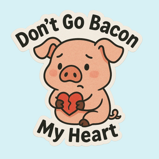 Don't Go Bacon My Heart Sticker