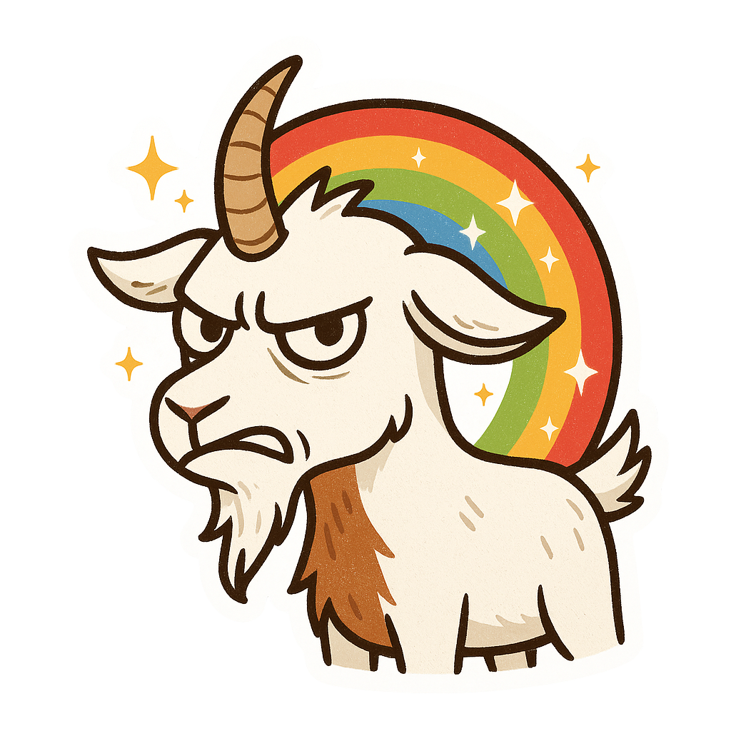 Unicorn Goat Sticker