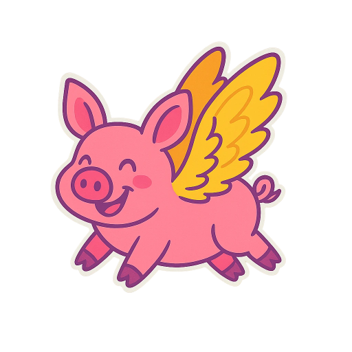 Flying Pig Sticker