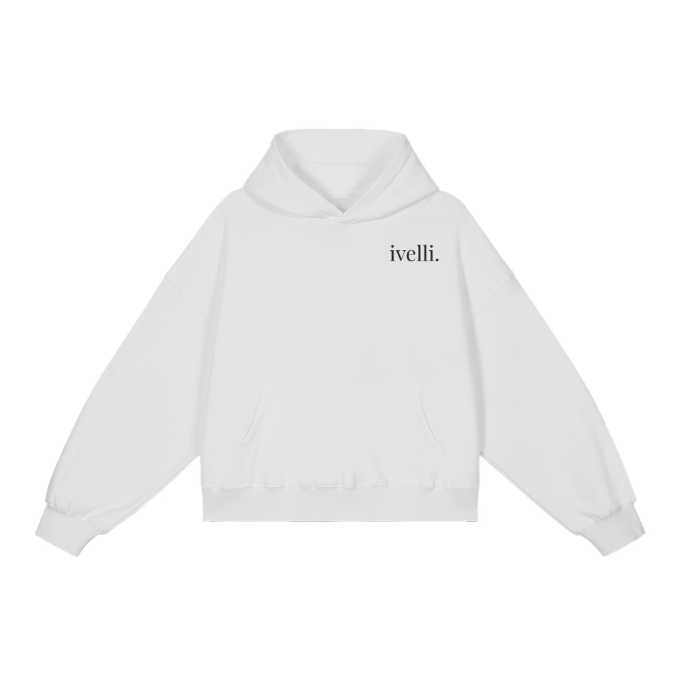 Ivelli White boxy hoodie 