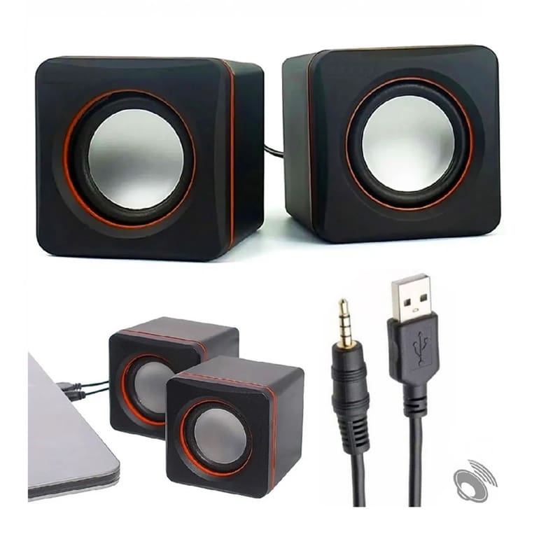 Caixas de som estéreo USB
