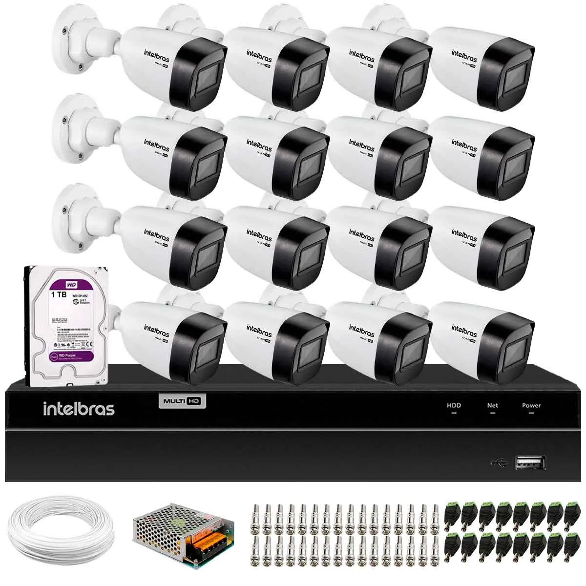 Kit de câmeras de segurança Intelbras com DVR