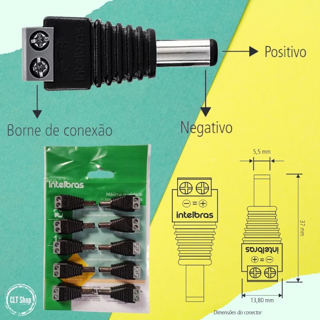 Conector P4 Borne Intelbras