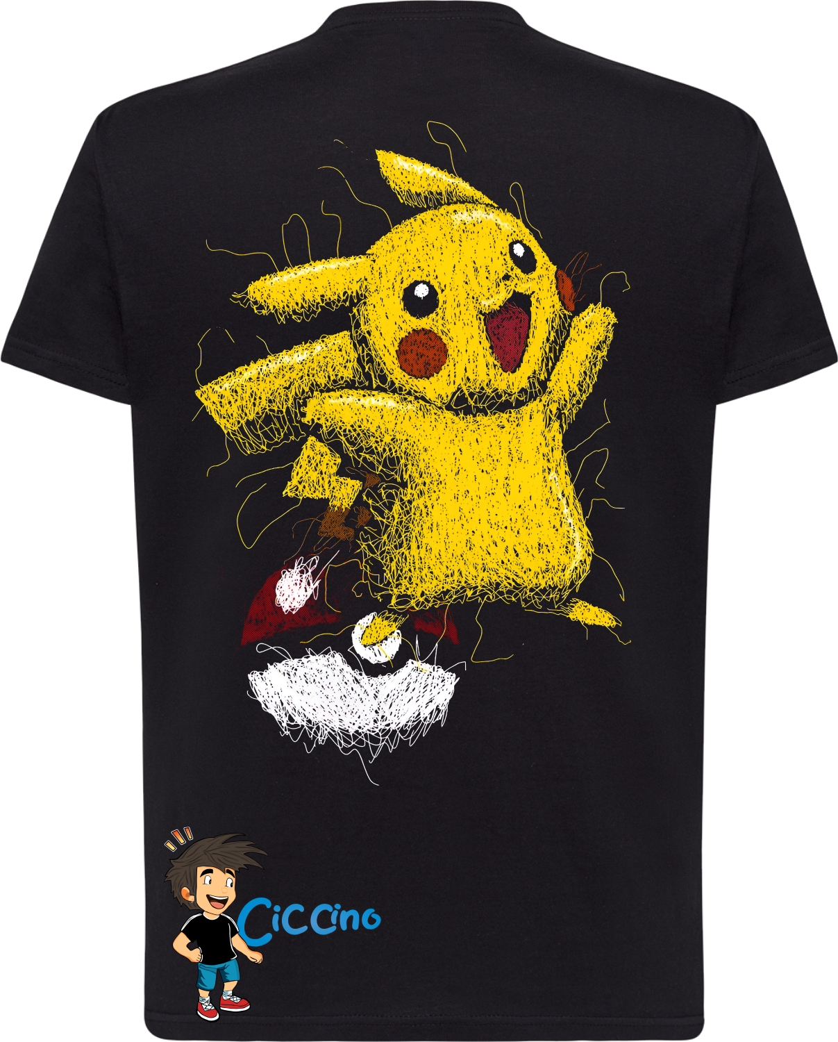 Camiseta Pikachu Boceto