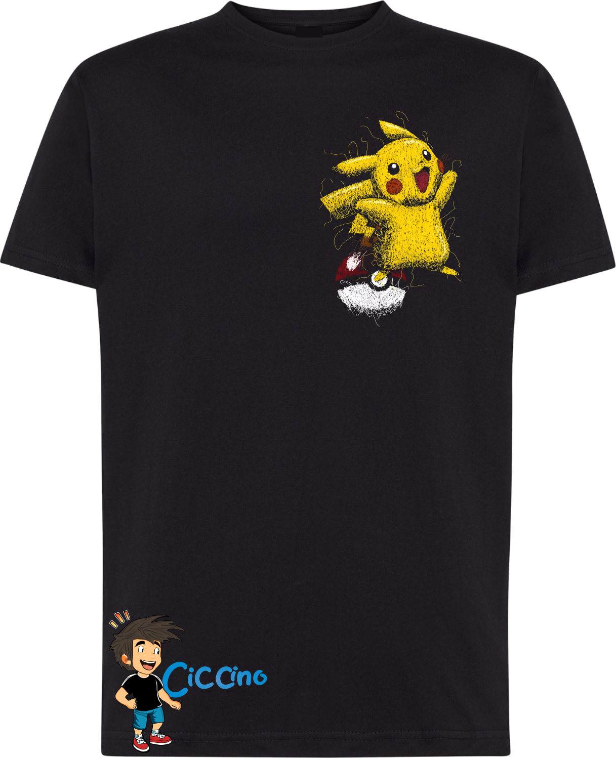 Camiseta Pikachu Boceto
