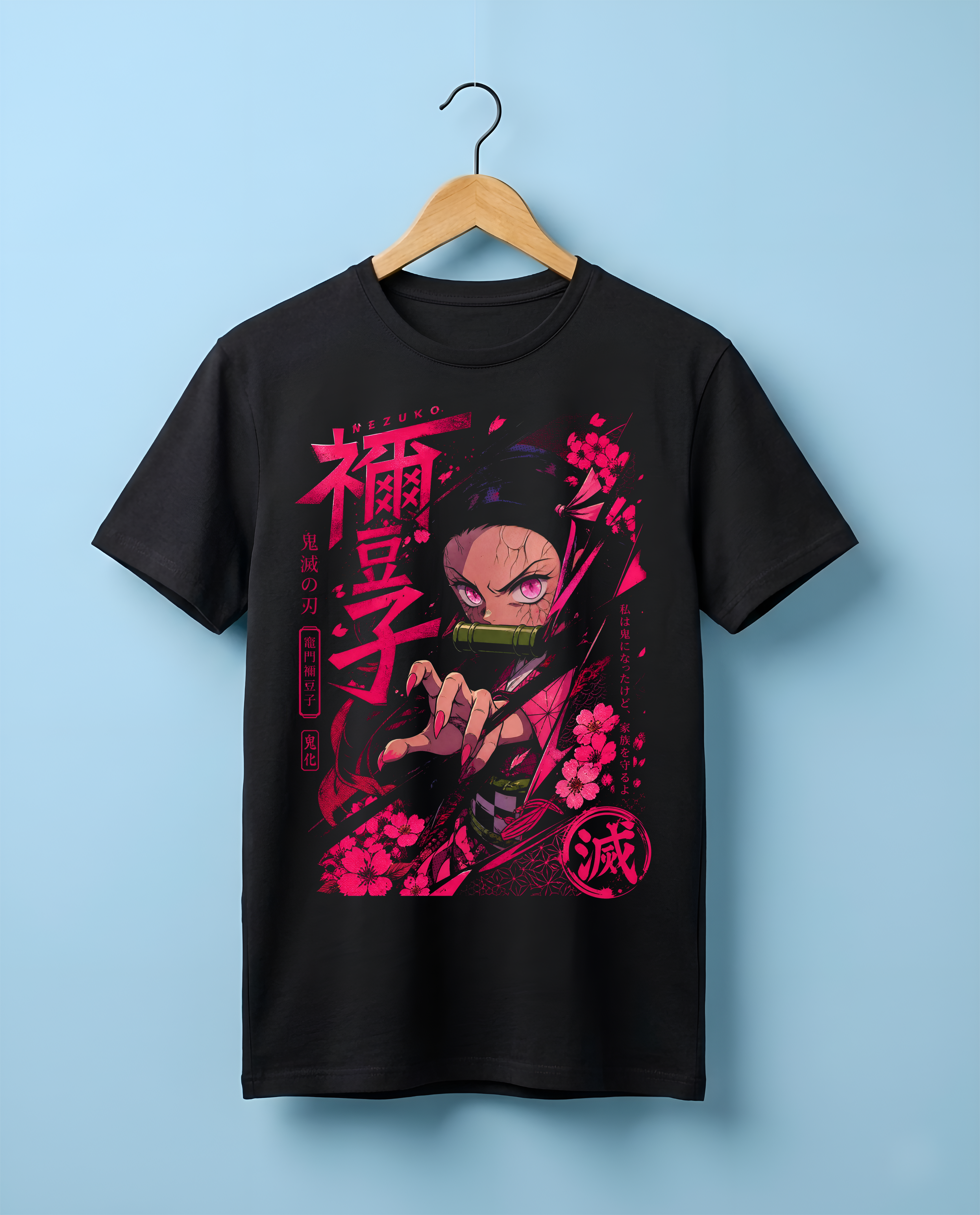 Camiseta Nezuko Demon Slayer + Pin Metallico