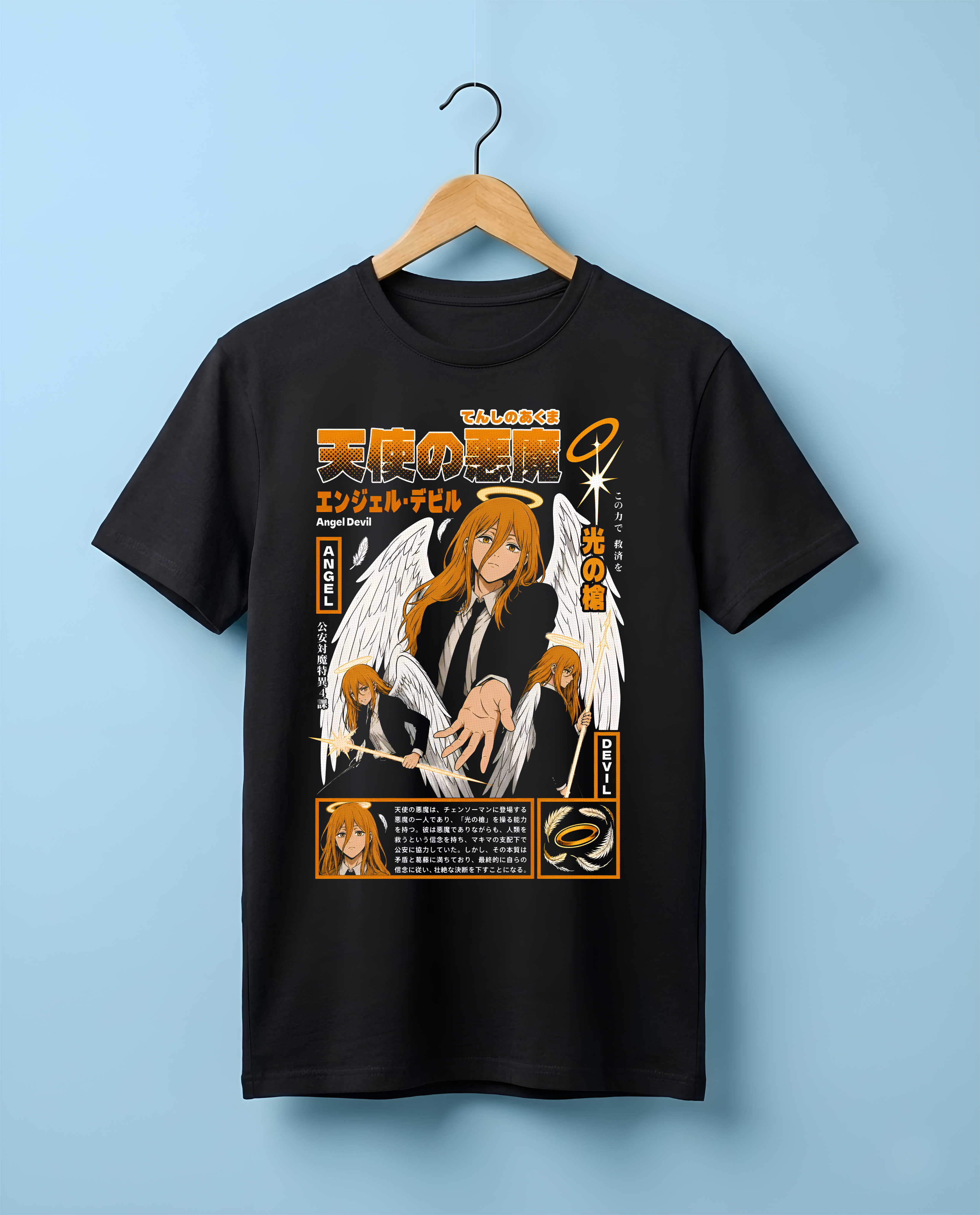 Camiseta Angel Devil Chainsaw man + Pin Metallico