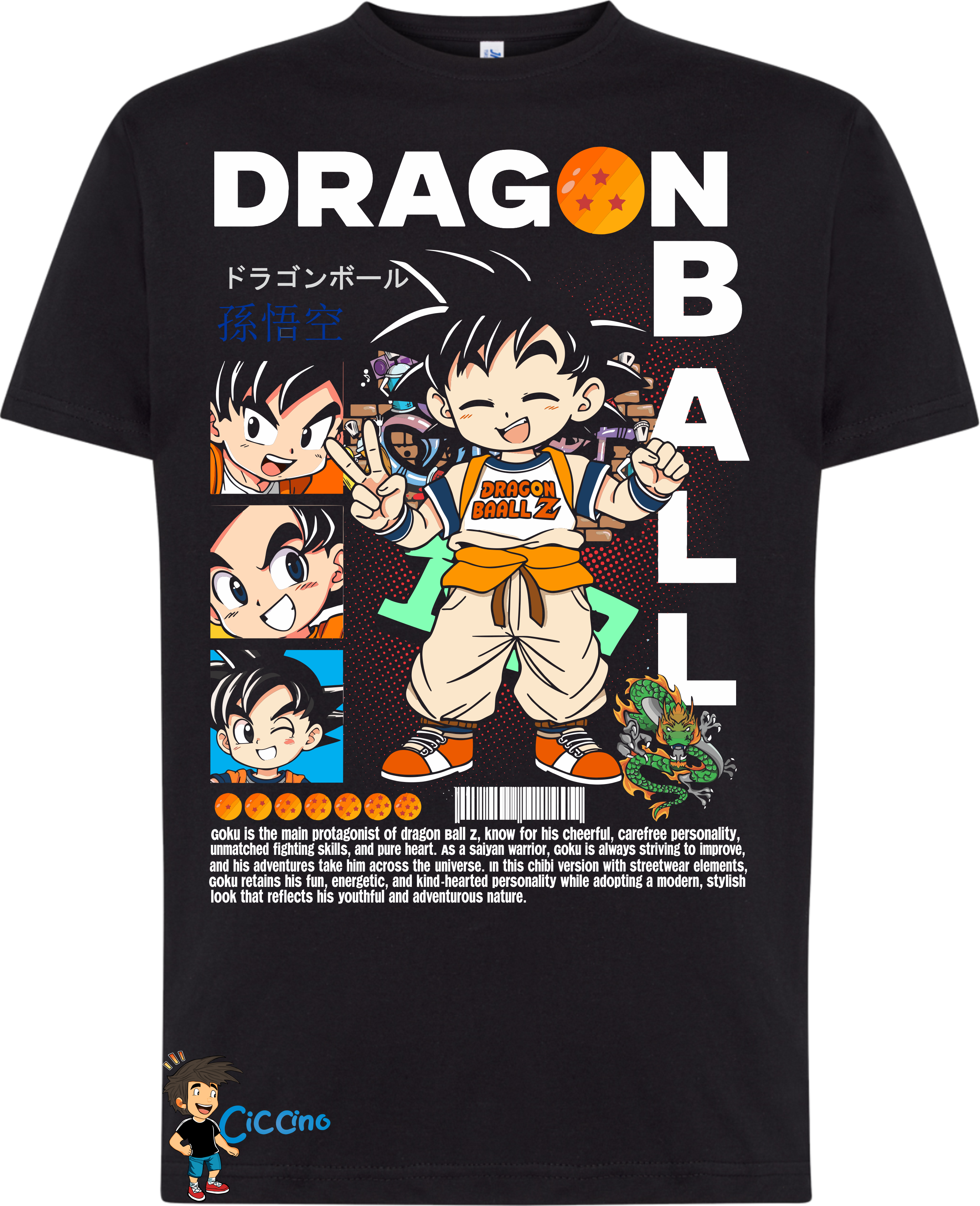 Camiseta Para Niño Dragon Ball 