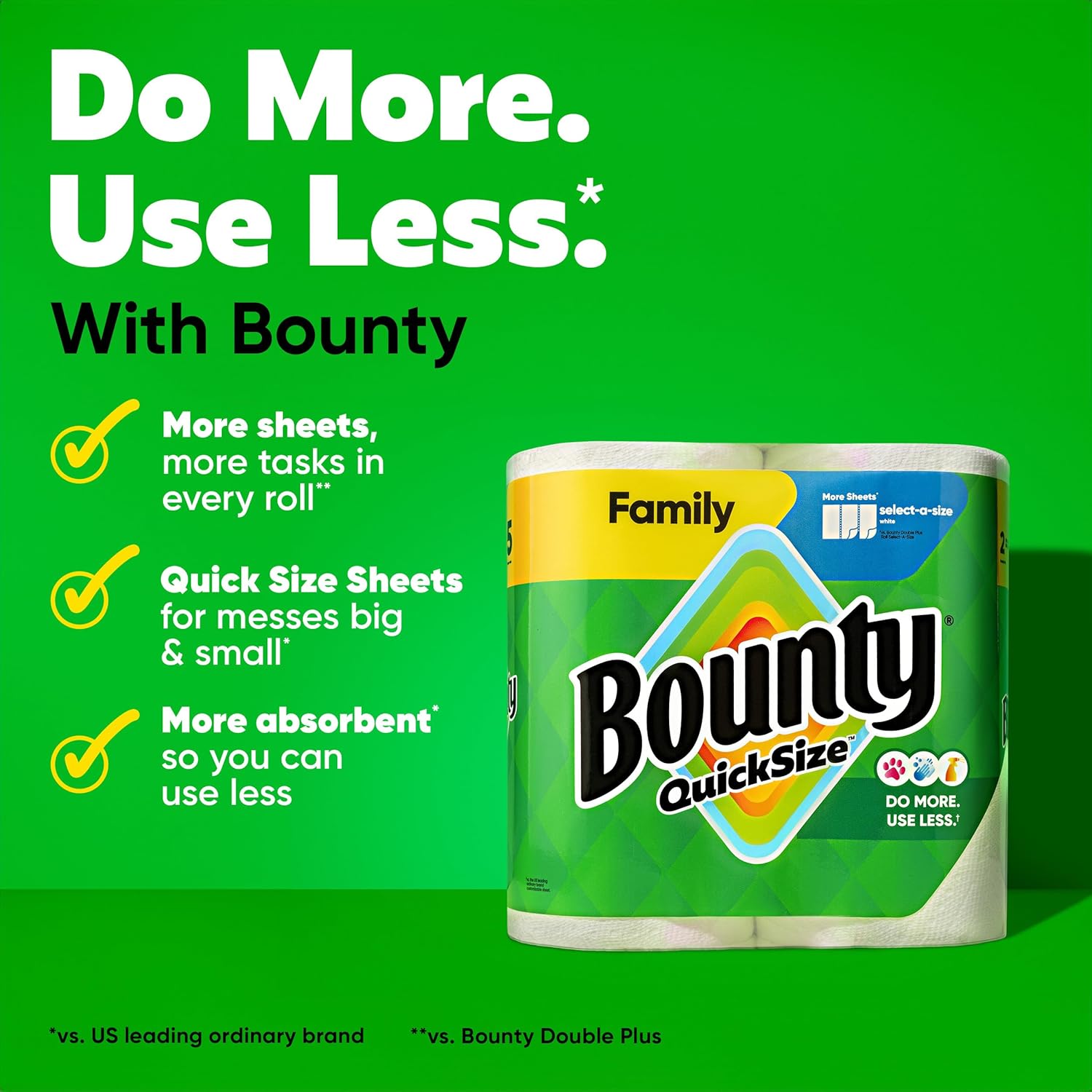 Bounty Paper Towels Quick Size, White