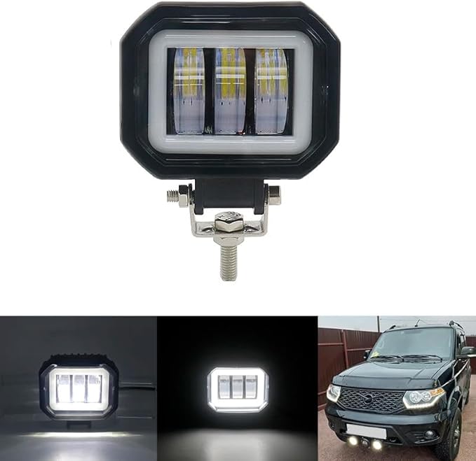 كشاف ليد للسيارةمصباح فانوس ضباب ليد 3 عدسة مستطيل 