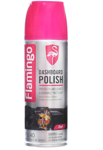 Flamingo ND357 Multi-Purpose Car Polish, 450ml, Oud Scent, Perfect Design, Made of Premium and Eco-Friendly Material - Multicolor