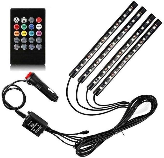 إضاءة LED للسيارة مع ريموت