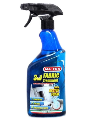 Mafra 3-in-1 Fabric Treatment: Cleaner, sanitizer, and stain remover for fabrics and textiles.