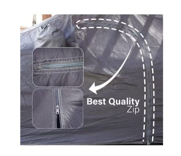 غطاء سيارة بطبقة مزدوجة مبطنة من القطن حماية كاملة ضد الماء والشمس والغبار (XL)