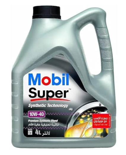 Mobil 4L Super Synthetic Oil, Model X1 10W-40