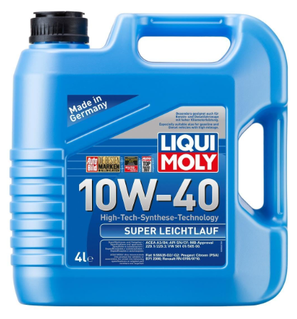 Liqui Moly 10W-40 Engine Oil With Super Low Vescosity, 4 Litres