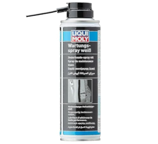 Liqui Moly Maintenance Spray White 250ml - Machine Lubricant Spray - Synthetic - 230g - Corrosion Protection