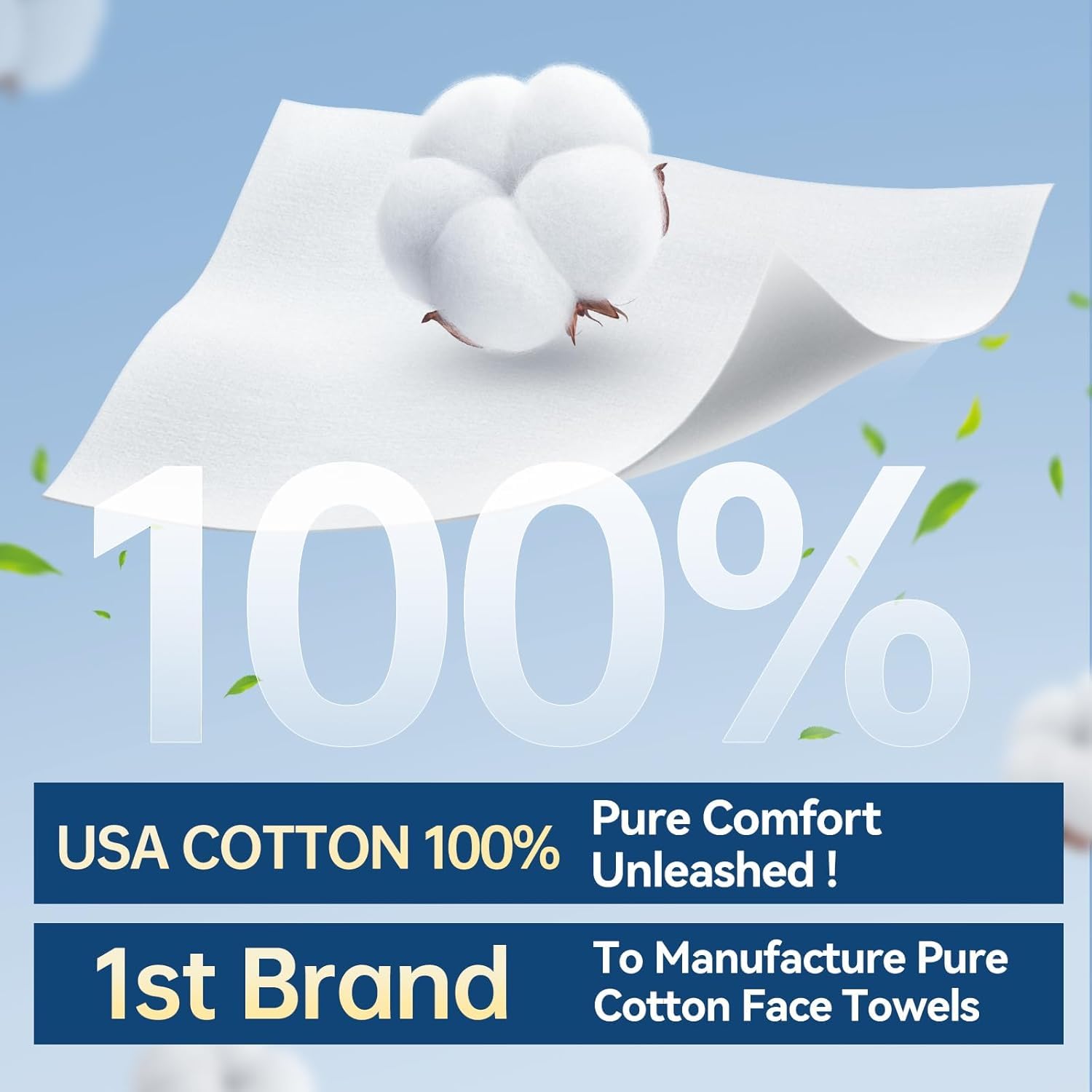 Winner Soft Face Towels, 100% USDA Biobased Facial Towels