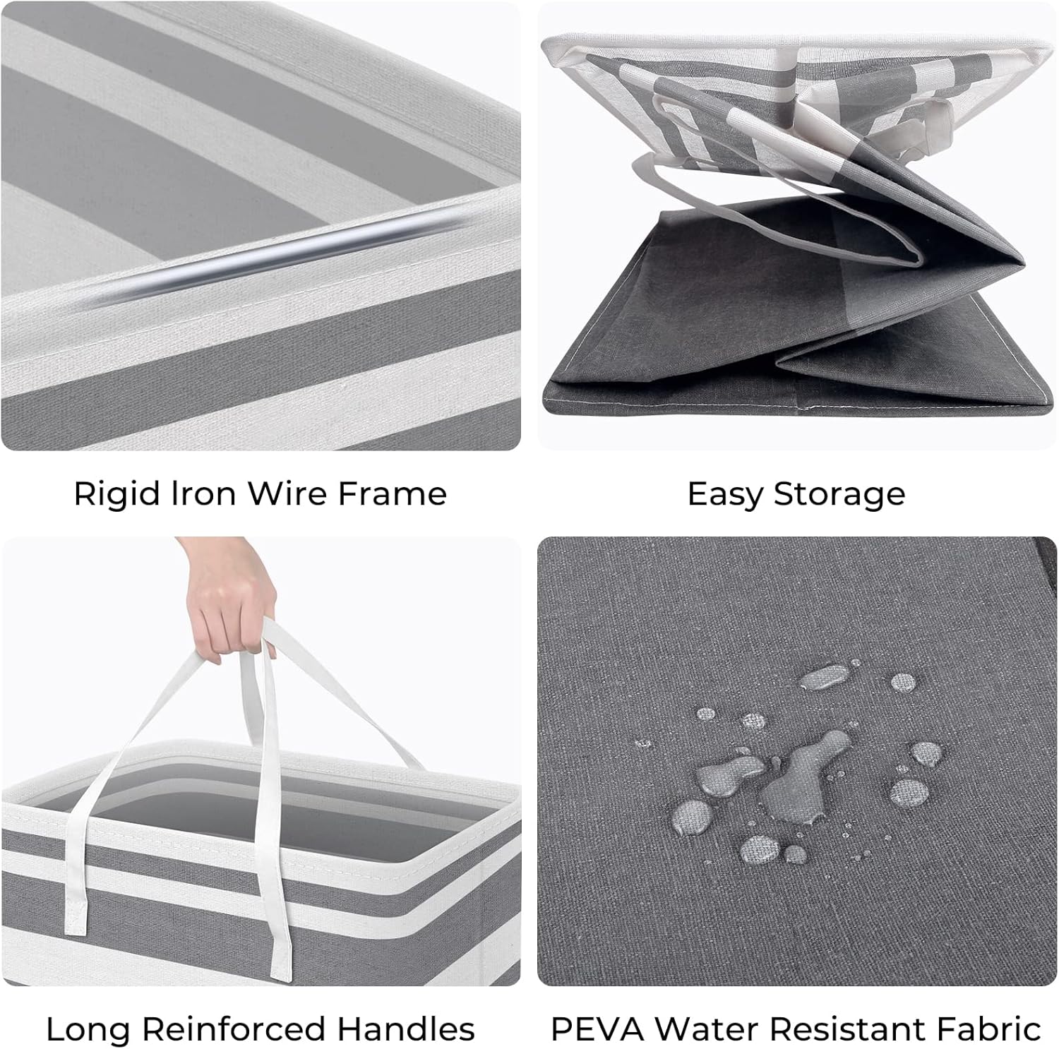 HomeHacks 2 Pack Large Laundry Baskets, Waterproof