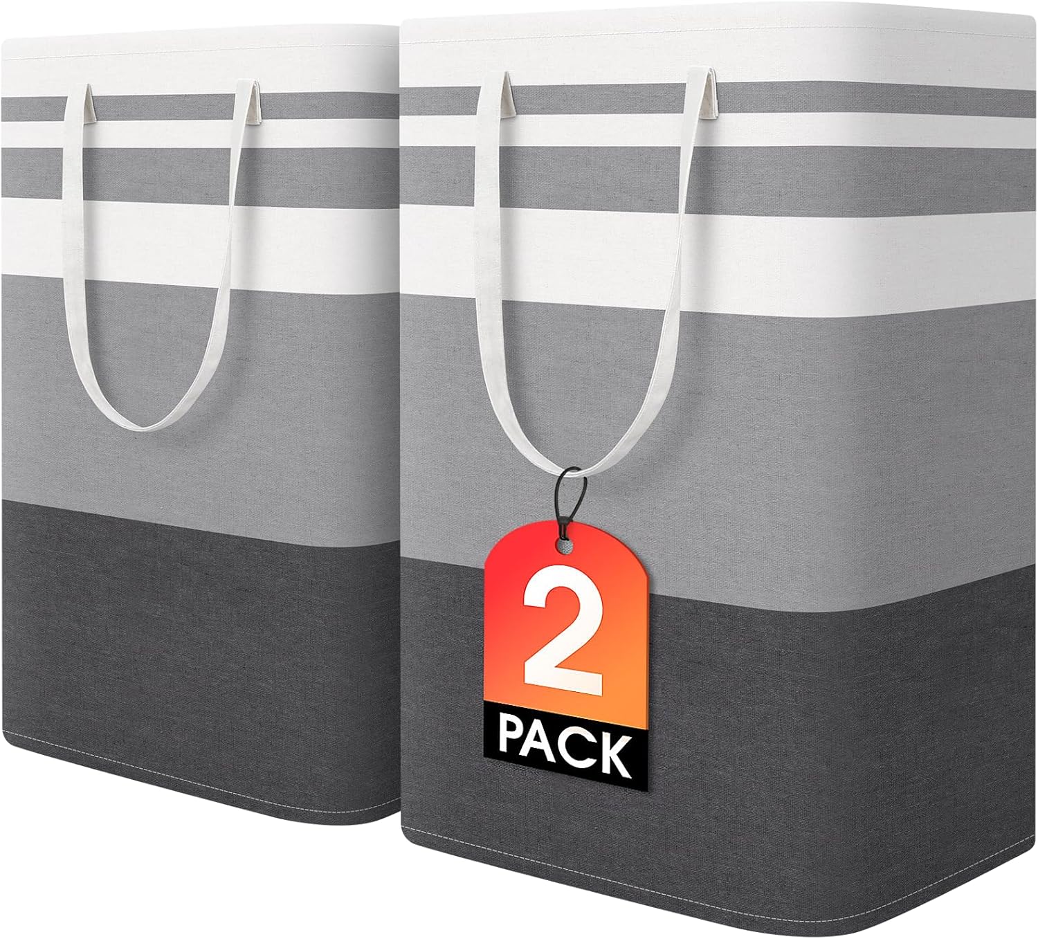 HomeHacks 2 Pack Large Laundry Baskets, Waterproof