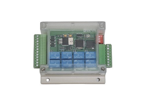RS485 8-Point Relay Board, two-wire, simple protocol, COM and NO relay output