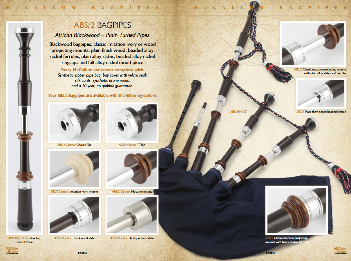 McCallum ABS2 Blackwood Bagpipes