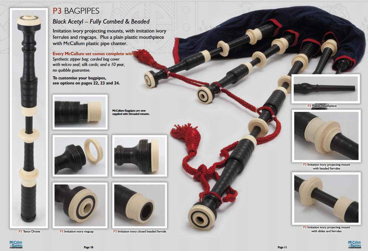 McCallum P3 Acetyl Bagpipes
