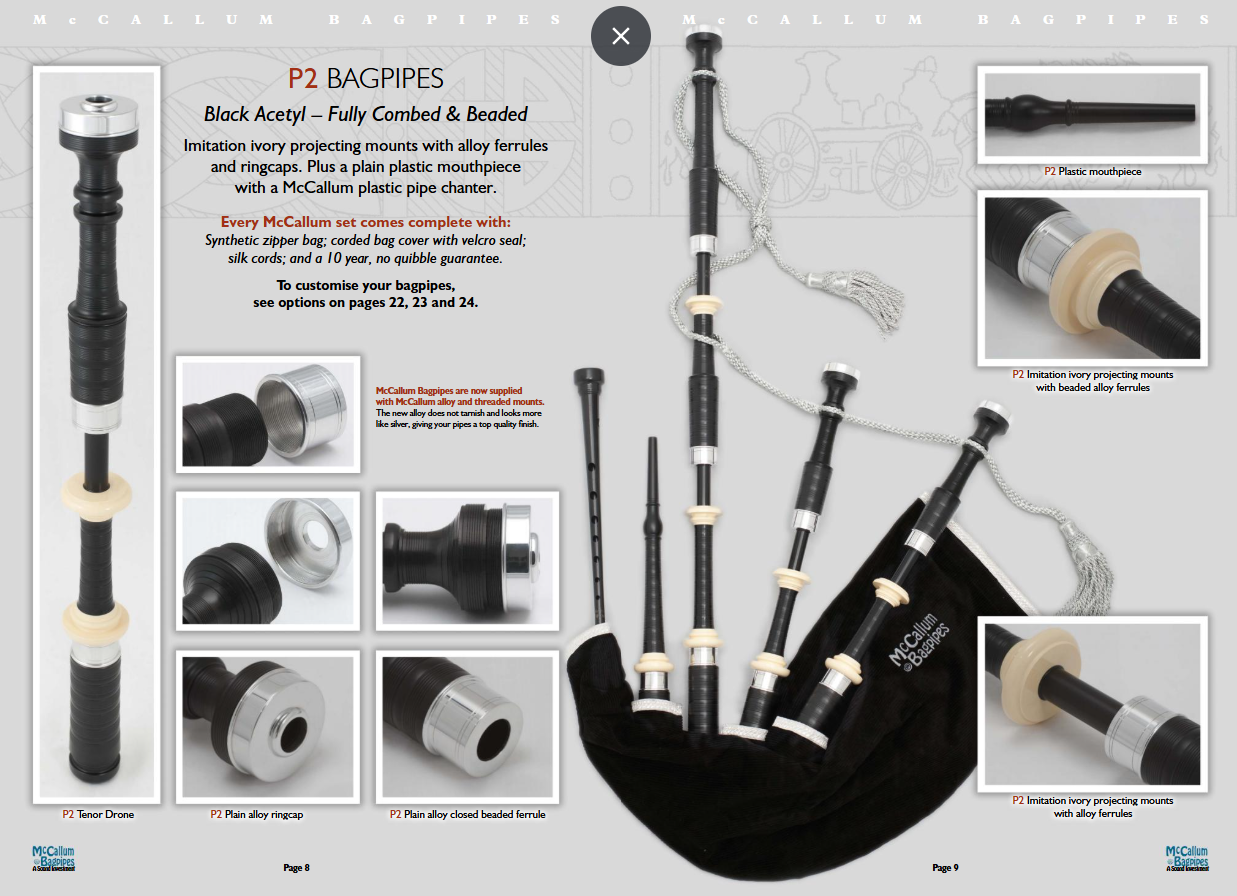 McCallum P2 Acetyl Bagpipes