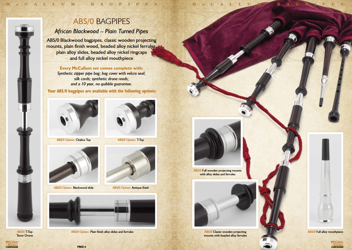 McCallum ABS0 Blackwood Bagpipes