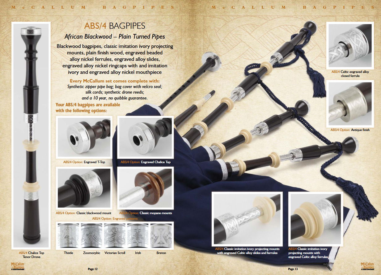 McCallum ABS4 Blackwood Bagpipes