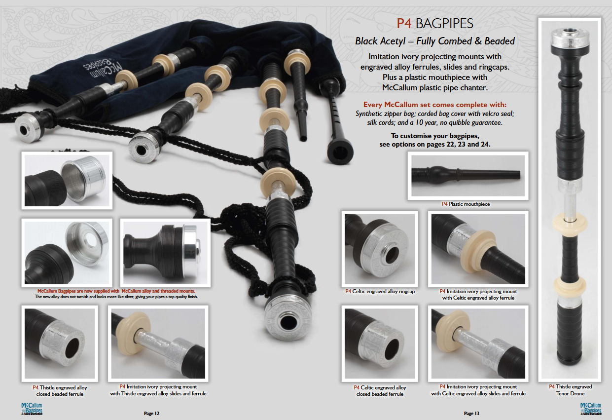 McCallum P4 Acetyl Bagpipes
