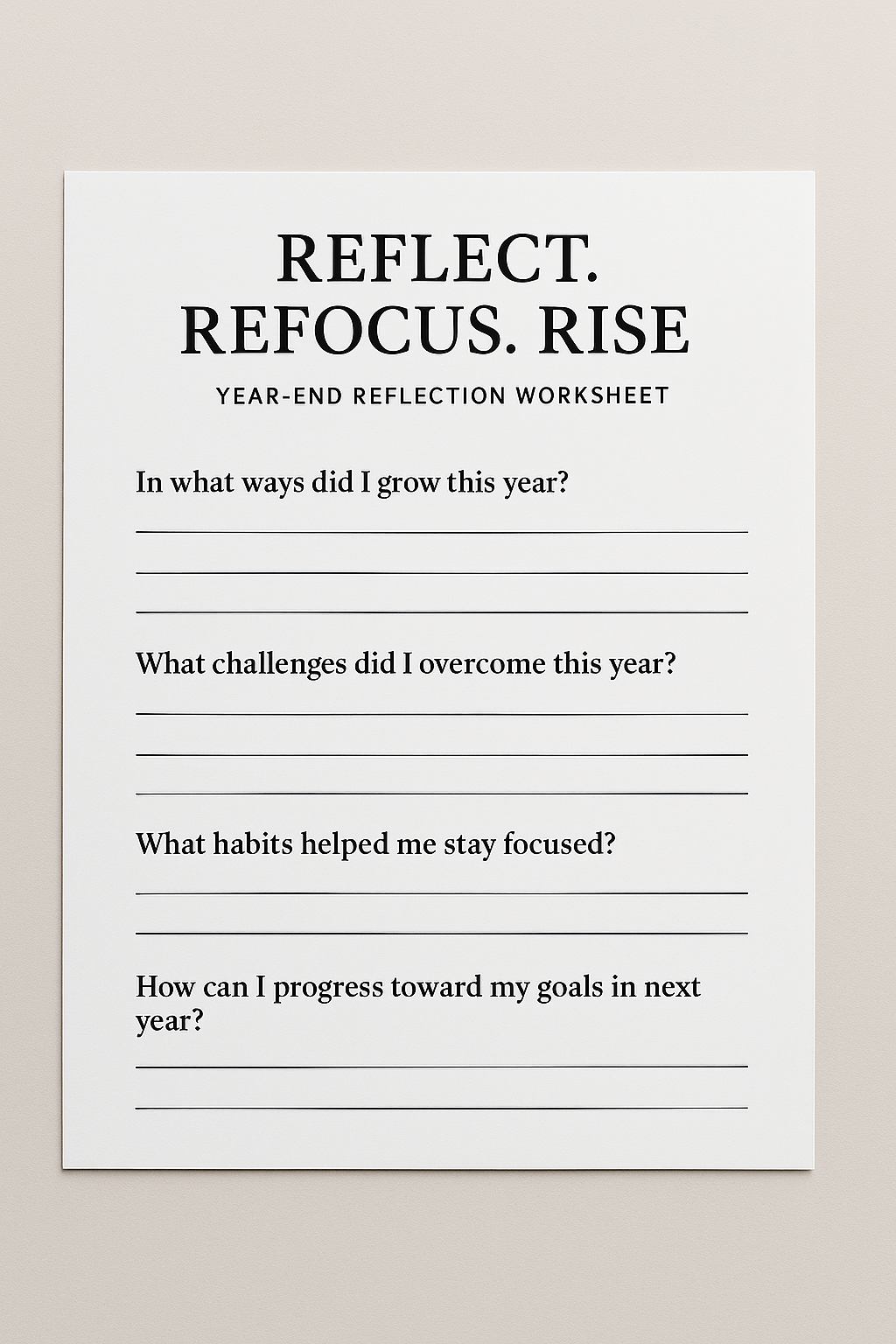 ExpertCompaz Year-End Reflection Worksheet