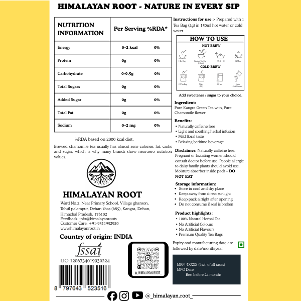 Himalayan Root Green Tea Blend