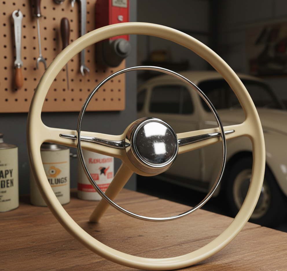 Volante clásico para auto antiguo