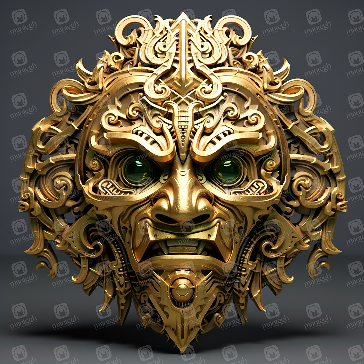 Angry Golden Mask