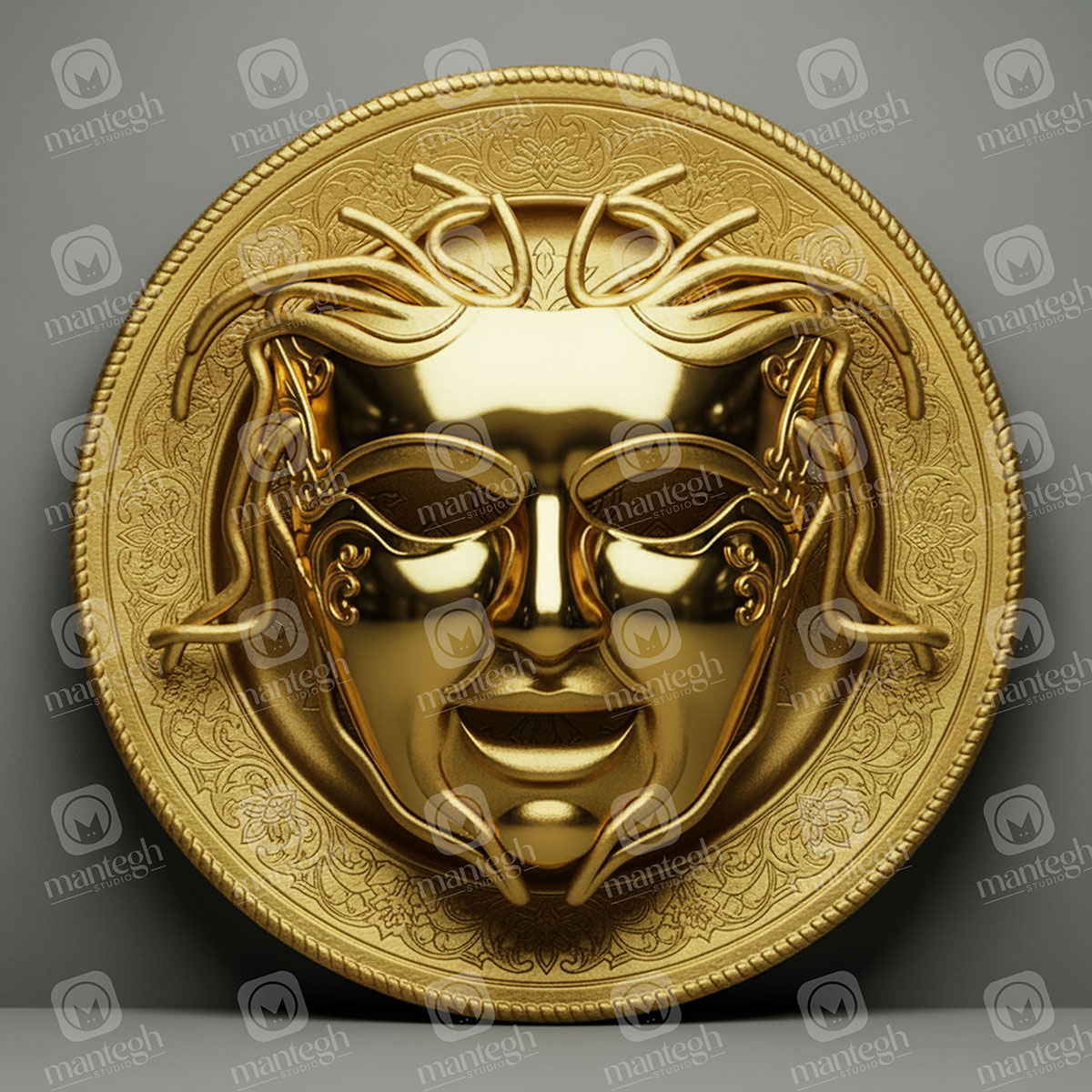 Golden Medusa Emblem