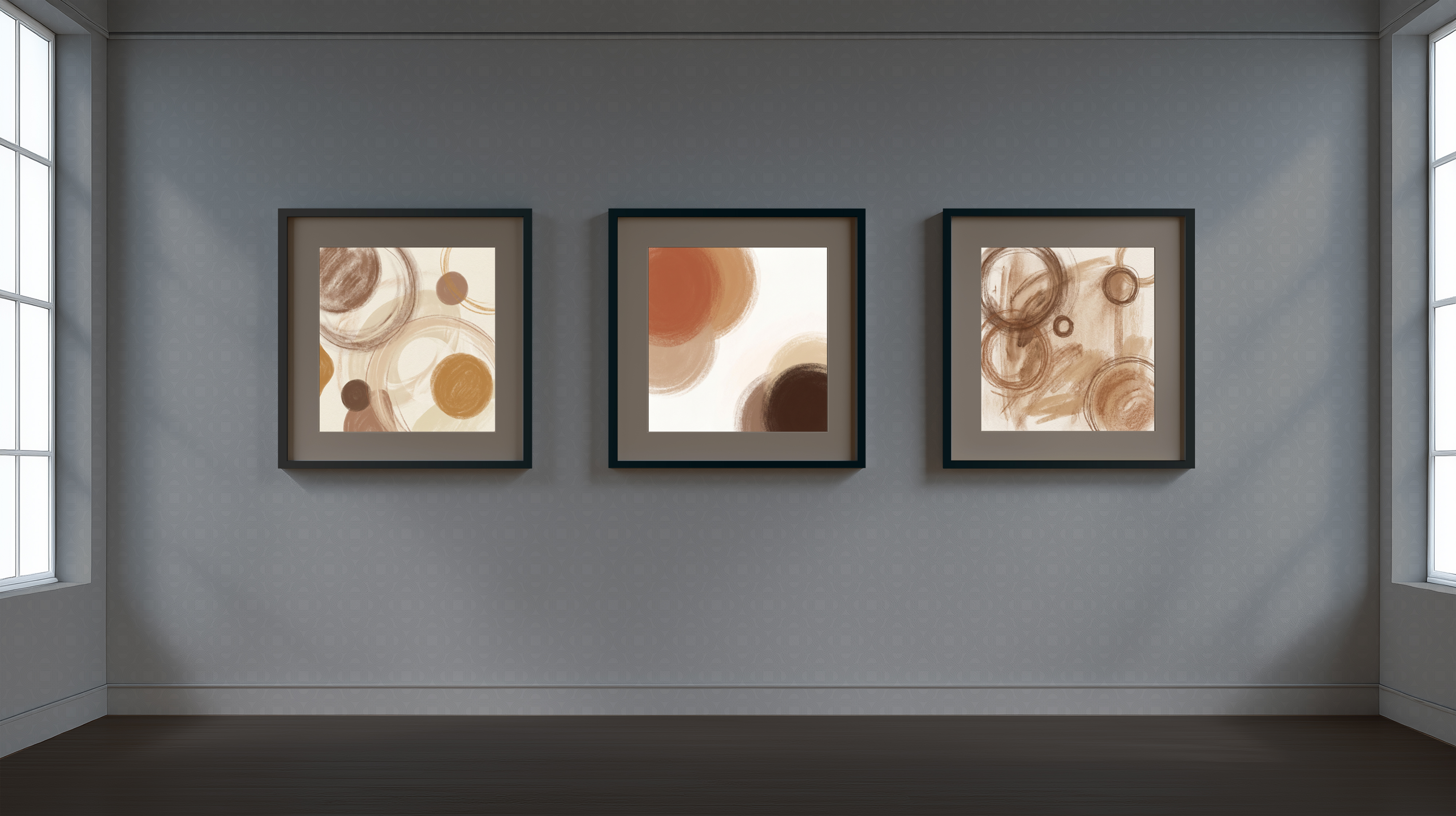 Editable Artworks on wall- mockup- PSD File