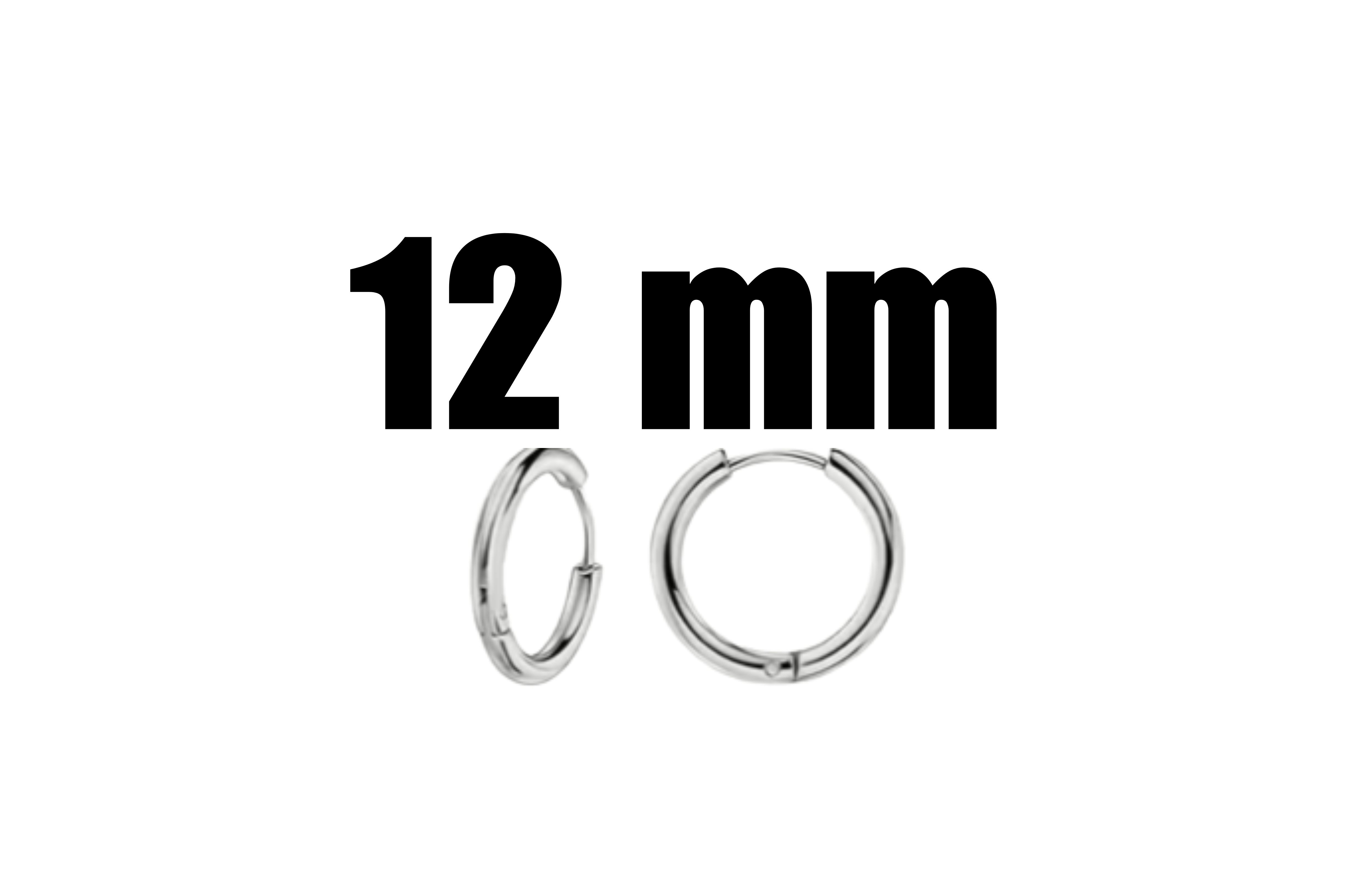12mm Surgical Steel Hoop Earrings Base
