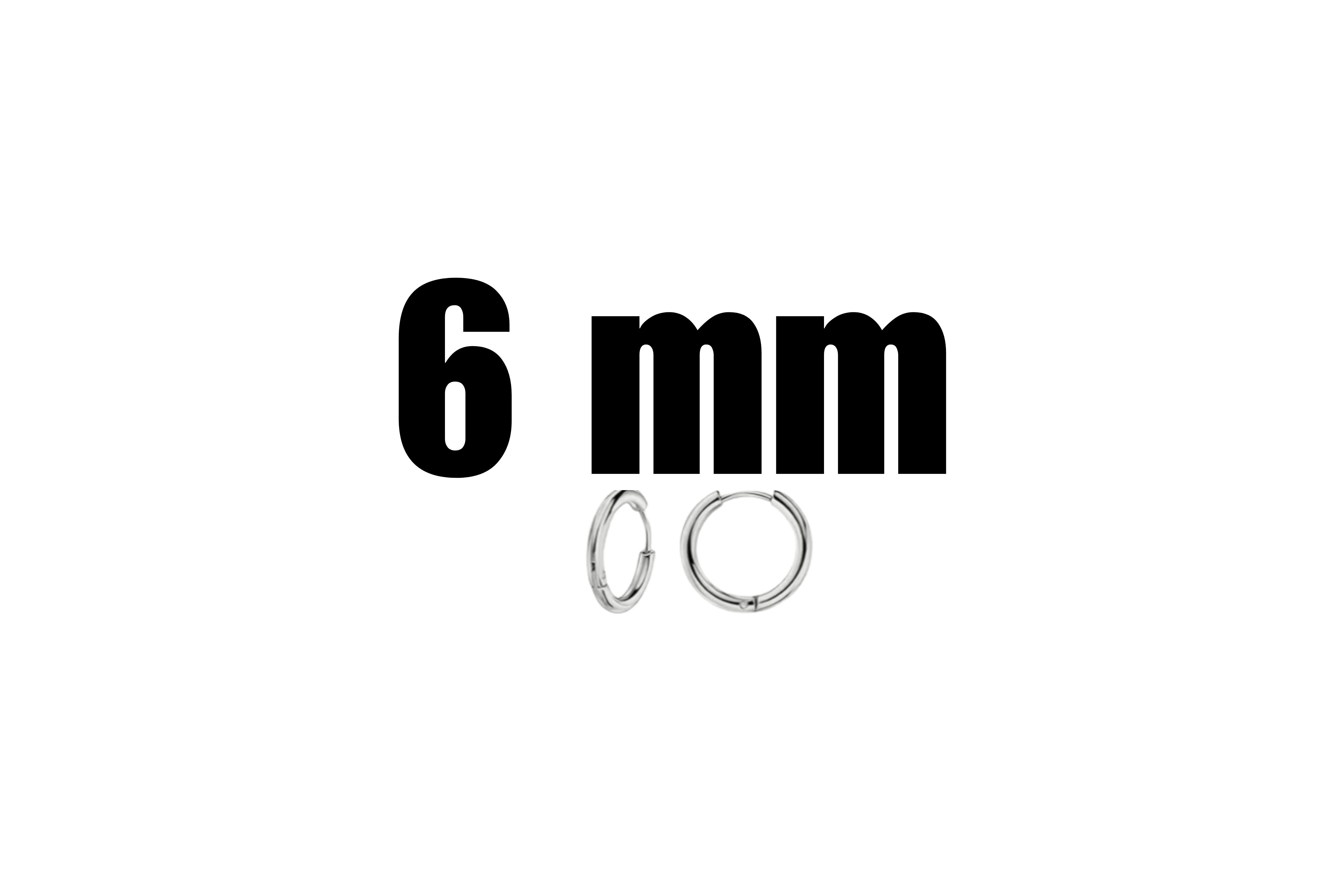 6mm Surgical Steel Hoop Earrings Base
