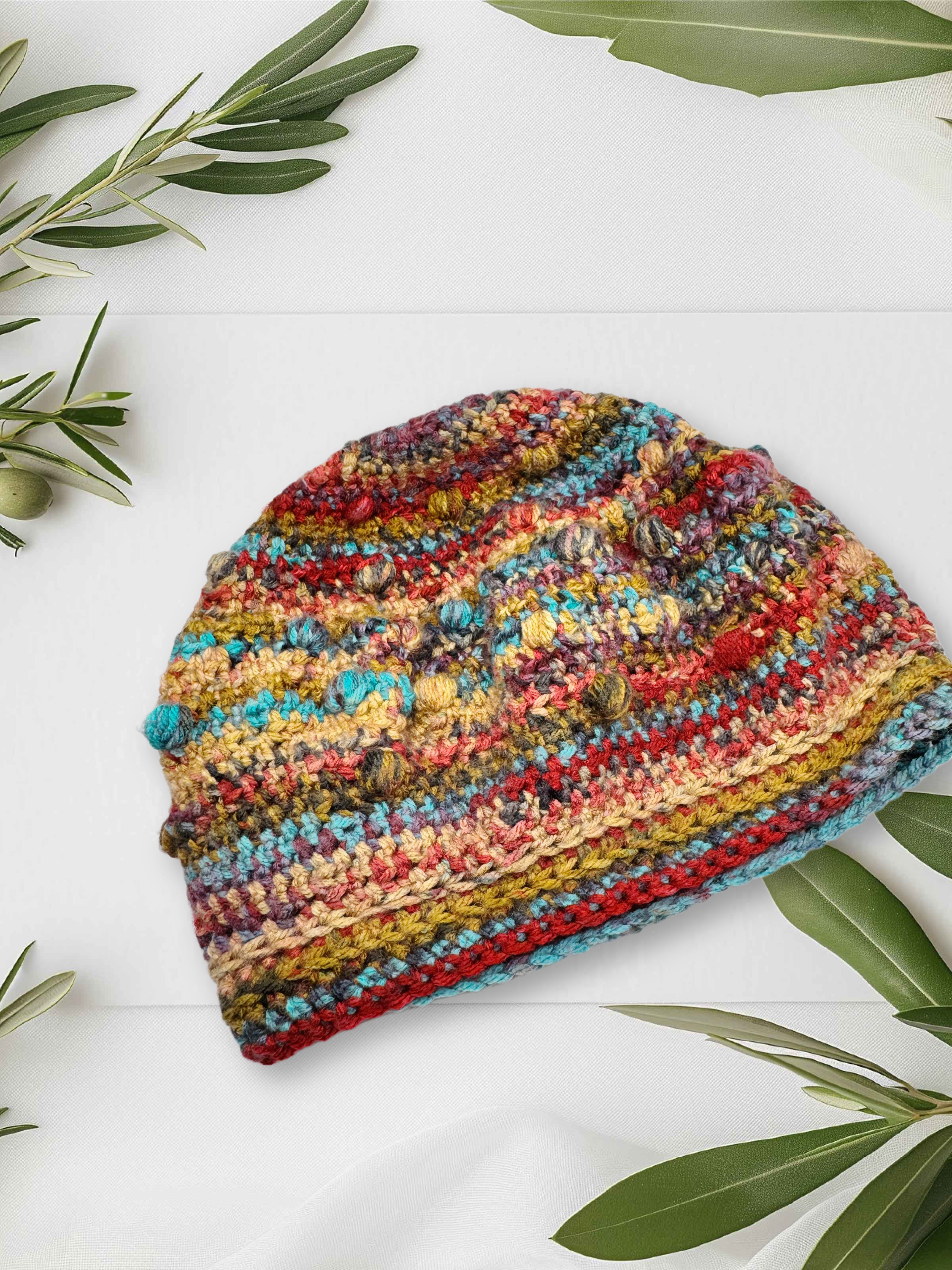 Handmade Multicolored Crochet Beanie
