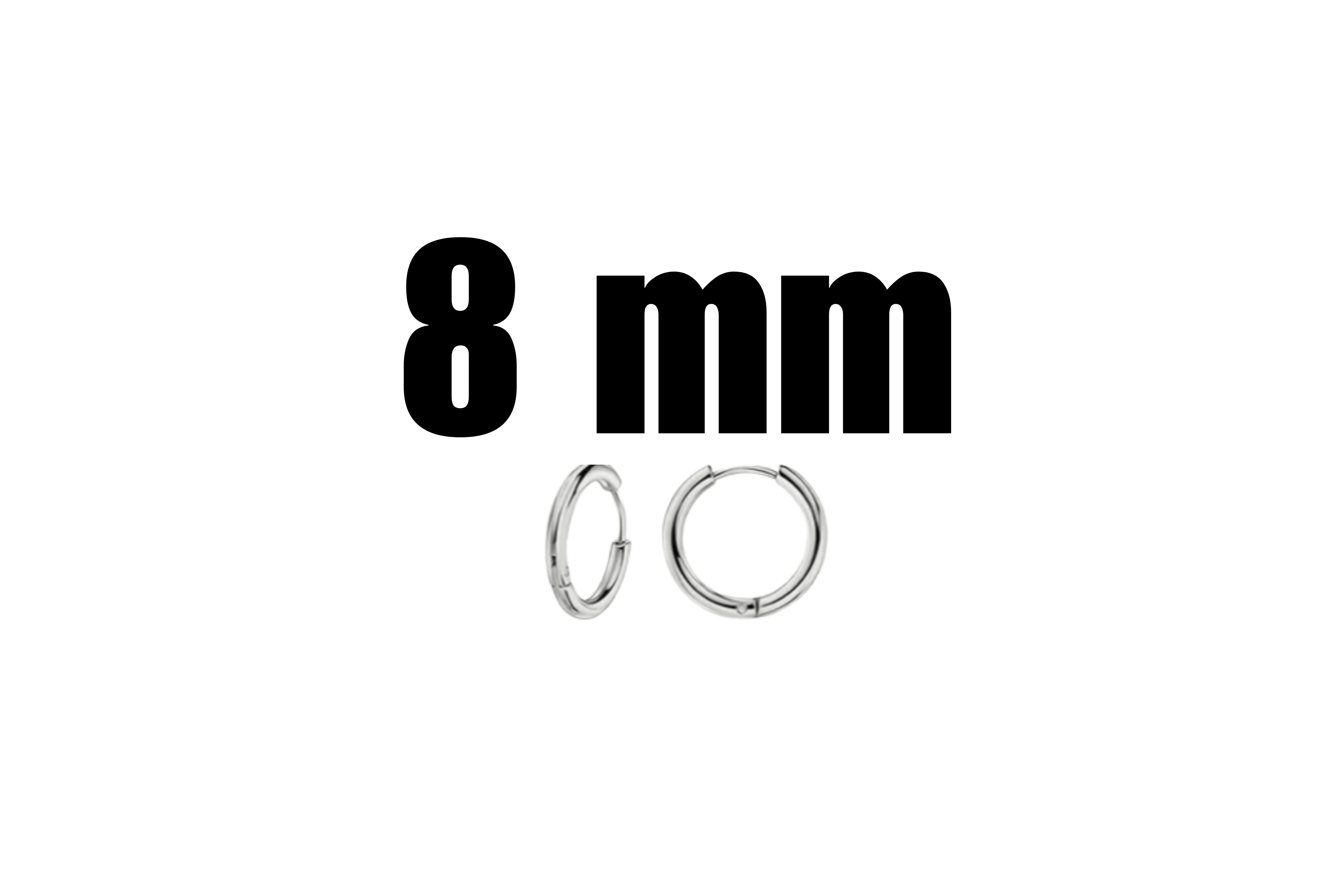 8mm Surgical Steel Hoop Earrings Base
