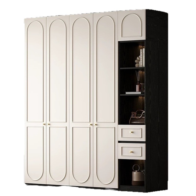 Cream-Style Wardrobe with Skeleton Lines