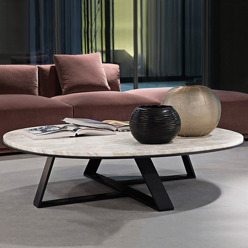Marble Stainless Steel Gold-Plated Coffee Table