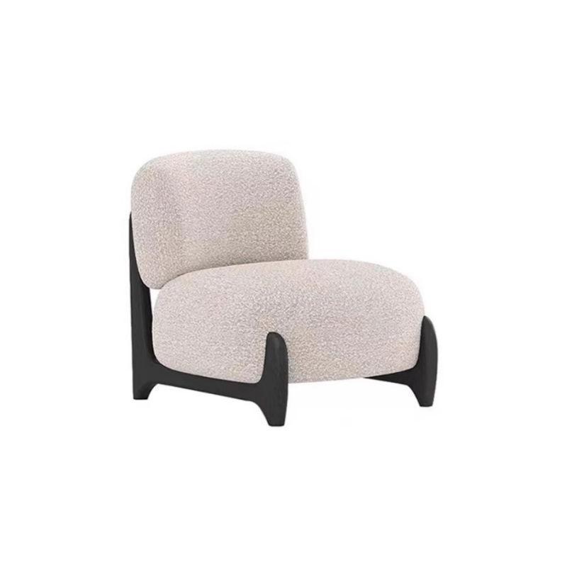 Wabi-Sabi Style Oversized Sled-Base Armchair