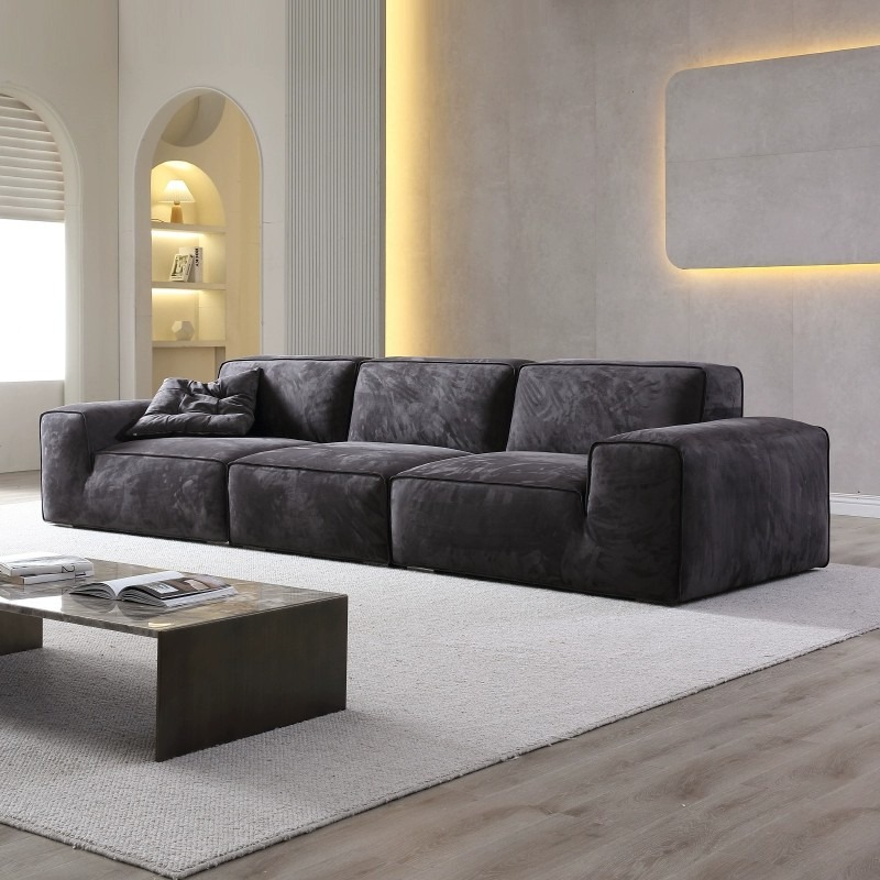 Modern dark gray sectional sofa