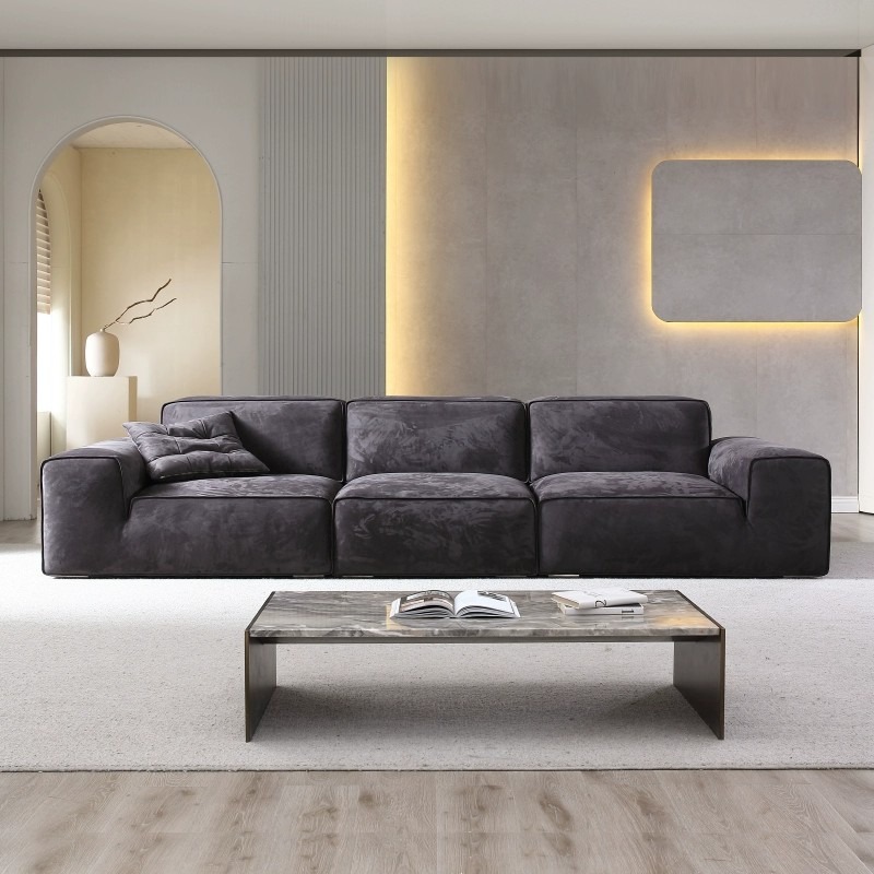 Modern dark gray sectional sofa
