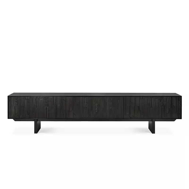 Carved Teak Solid Wood TV Cabinet