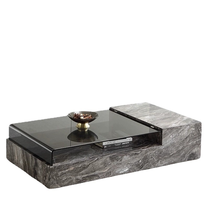 Rectangular Glass Sintered Stone Coffee Table