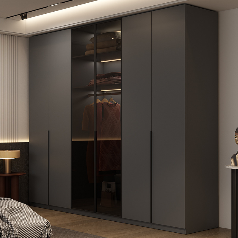 Modern Wardrobe with Glass Doors