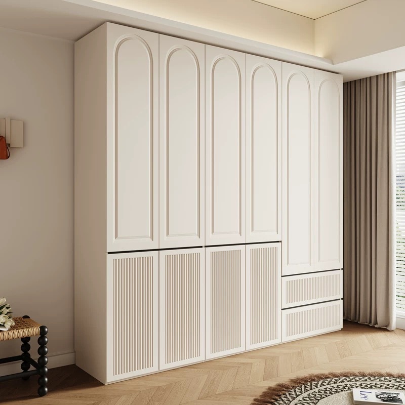 Cream White Sectional Wardrobe